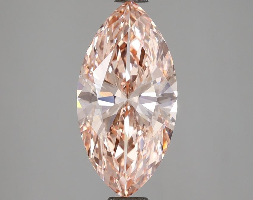 2.57 Ct. Fancy Vivid Pink Marquise Lab Grown Diamond