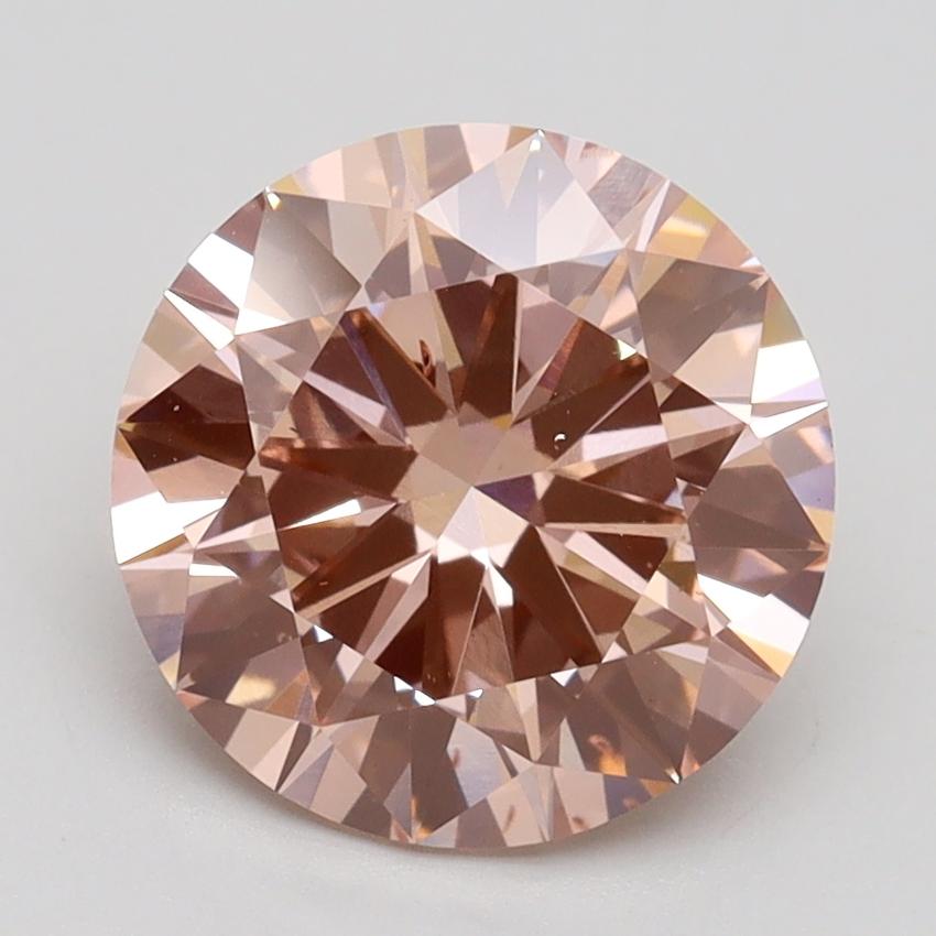 2.56 Ct. Fancy Intense Pink Round Lab Grown Diamond