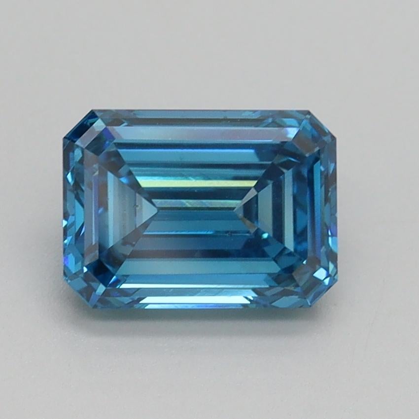 1.51 Ct. Fancy Vivid Blue Emerald Lab Grown Diamond