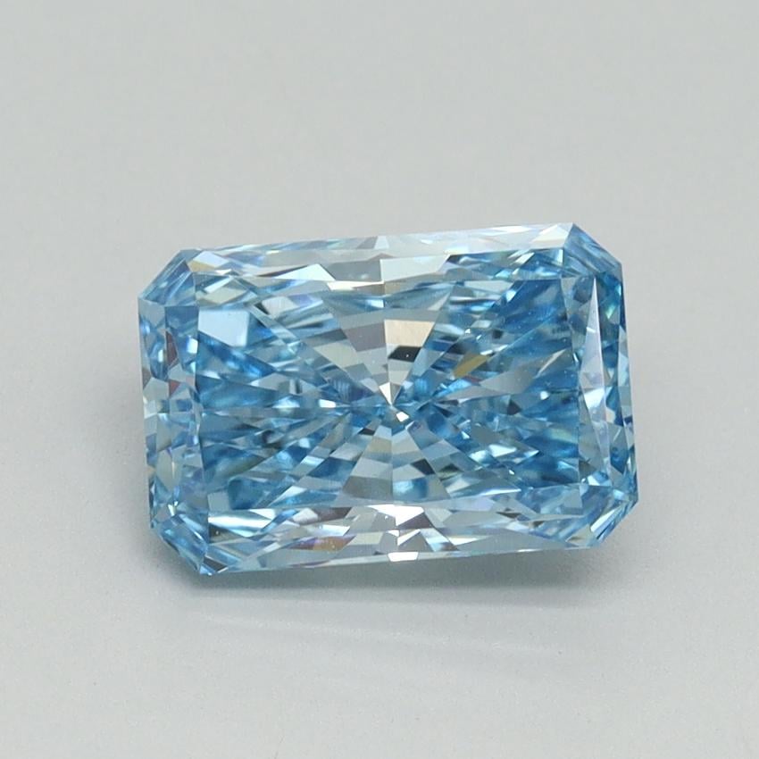 1.54 Ct. Fancy Vivid Blue Radiant Lab Grown Diamond