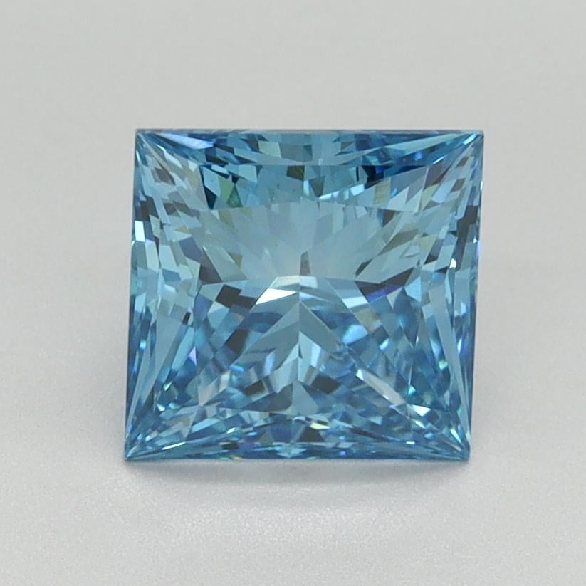 1.67 Ct. Fancy Vivid Blue Princess Lab Grown Diamond