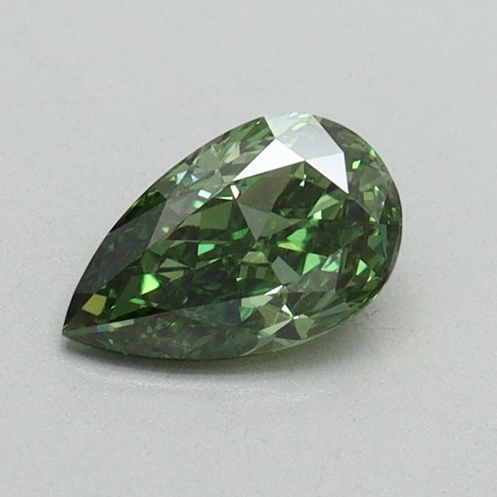 0.51 Ct. Fancy Vivid Green Pear Lab Grown Diamond