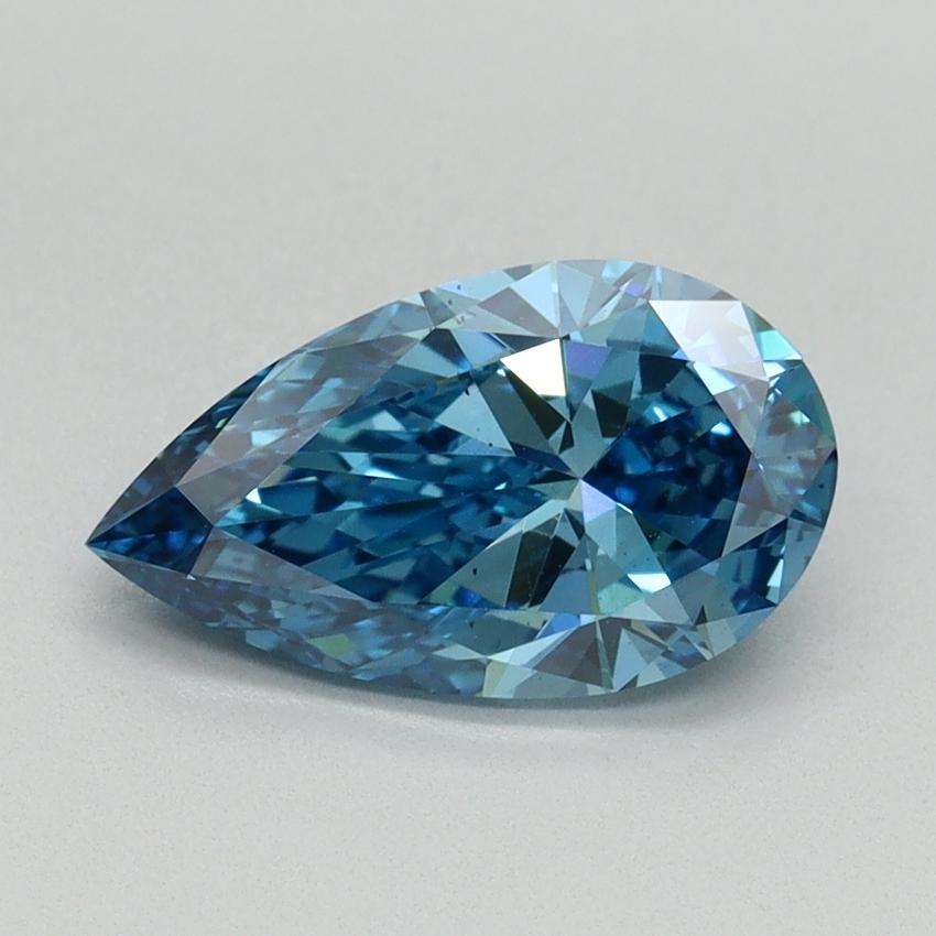 1.51 Ct. Fancy Vivid Blue Pear Lab Grown Diamond