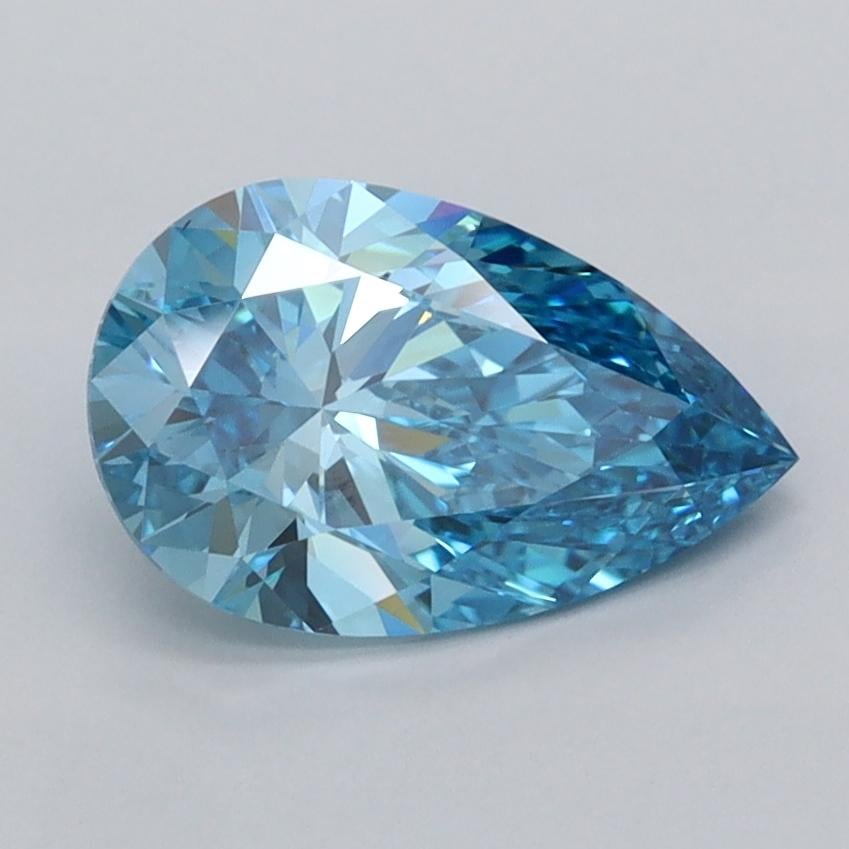 1.52 Ct. Fancy Vivid  Blue Pear Lab Grown Diamond