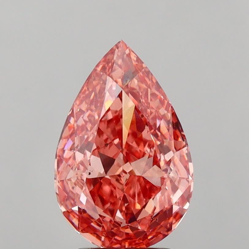 3.16 Ct. Fancy Vivid Brownish Pink Pear Lab Grown Diamond