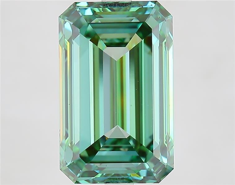 6.61 Ct. Fancy Vivid  Green Emerald Lab Grown Diamond
