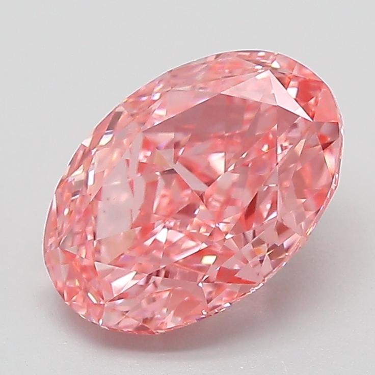 2.07 Ct. Fancy Vivid Pink Oval Lab Grown Diamond