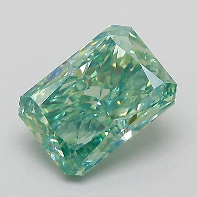 1.13 Ct. Fancy Vivid  Green Radiant Lab Grown Diamond