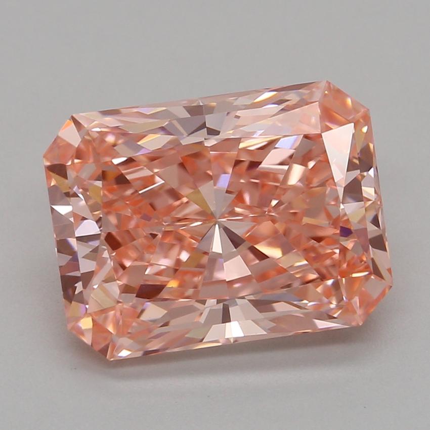 2.57 Ct. Fancy Vivid Pink Radiant Lab Grown Diamond