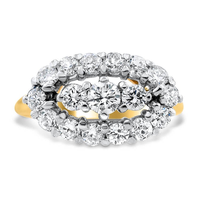Retro Diamond Cocktail Ring