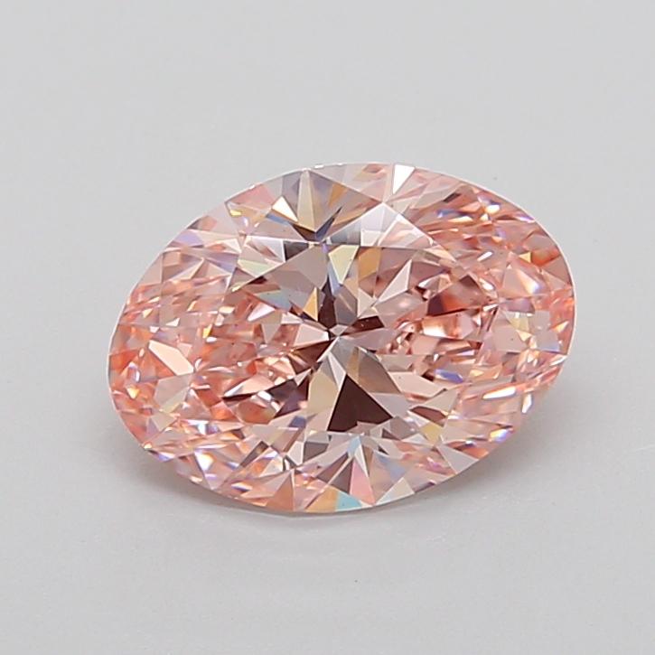 3.01 Ct. Fancy Intense Pink Oval Lab Grown Diamond