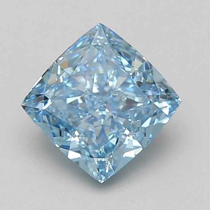 2.06 Ct. Fancy Vivid Blue Cushion Lab Grown Diamond
