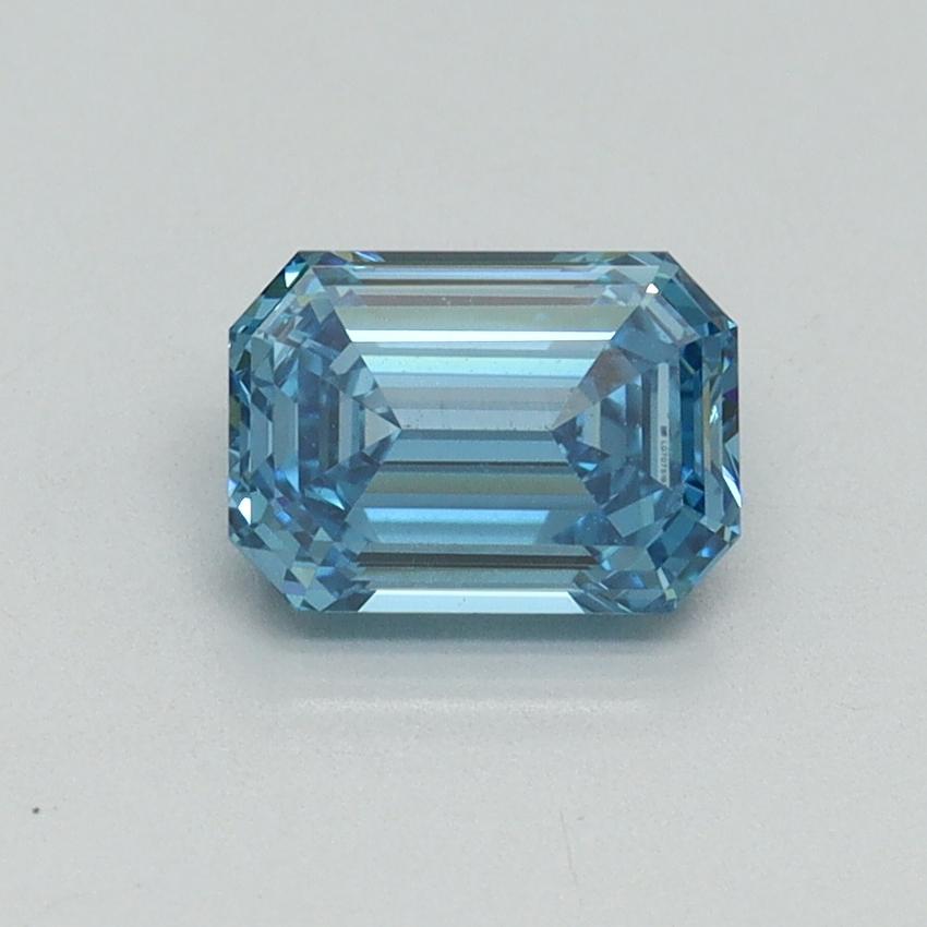 1.01 Ct. Fancy Vivid Blue Emerald Lab Grown Diamond
