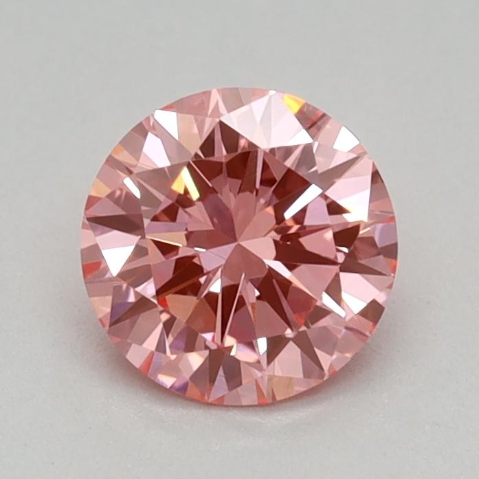 0.43 Ct. Fancy Vivid Pink Round Lab Grown Diamond