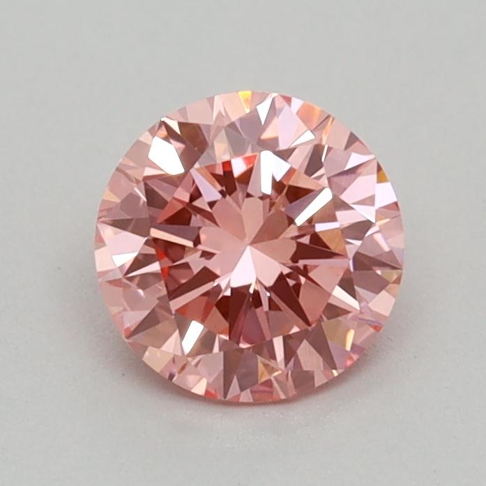 0.40 Ct. Fancy Vivid Pink Round Lab Grown Diamond