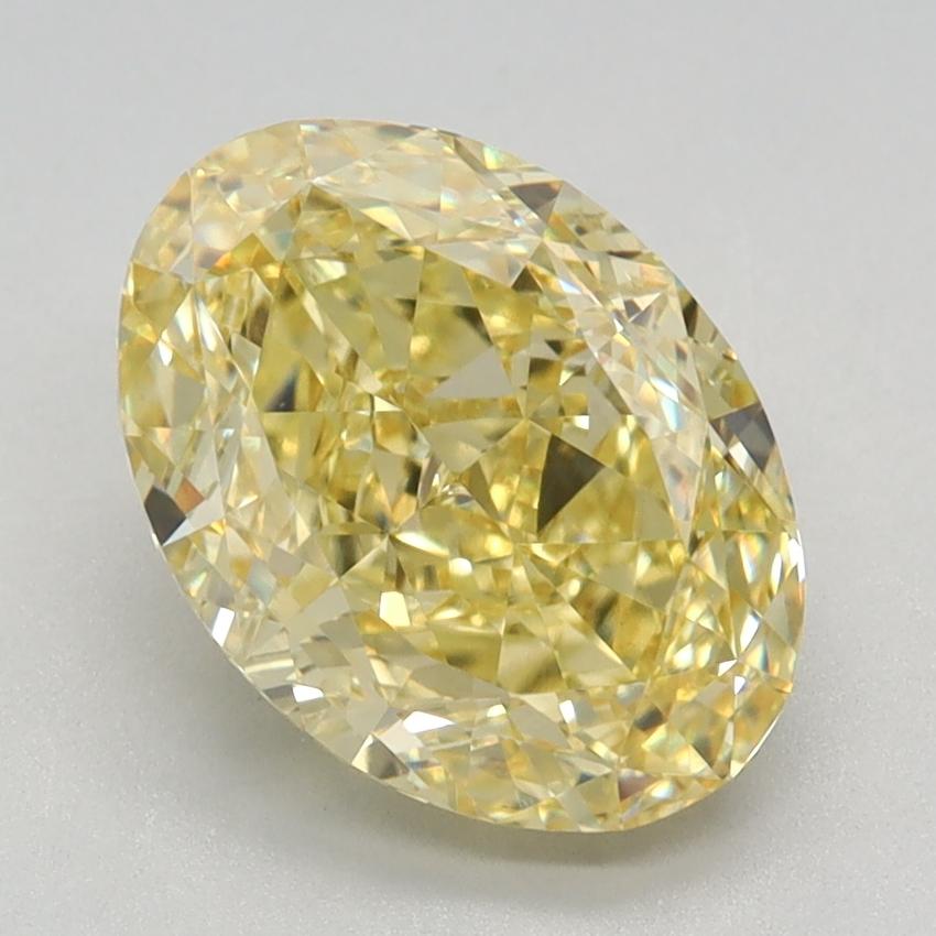 2.60 Ct. Fancy Intense Yellow Oval Lab Grown Diamond