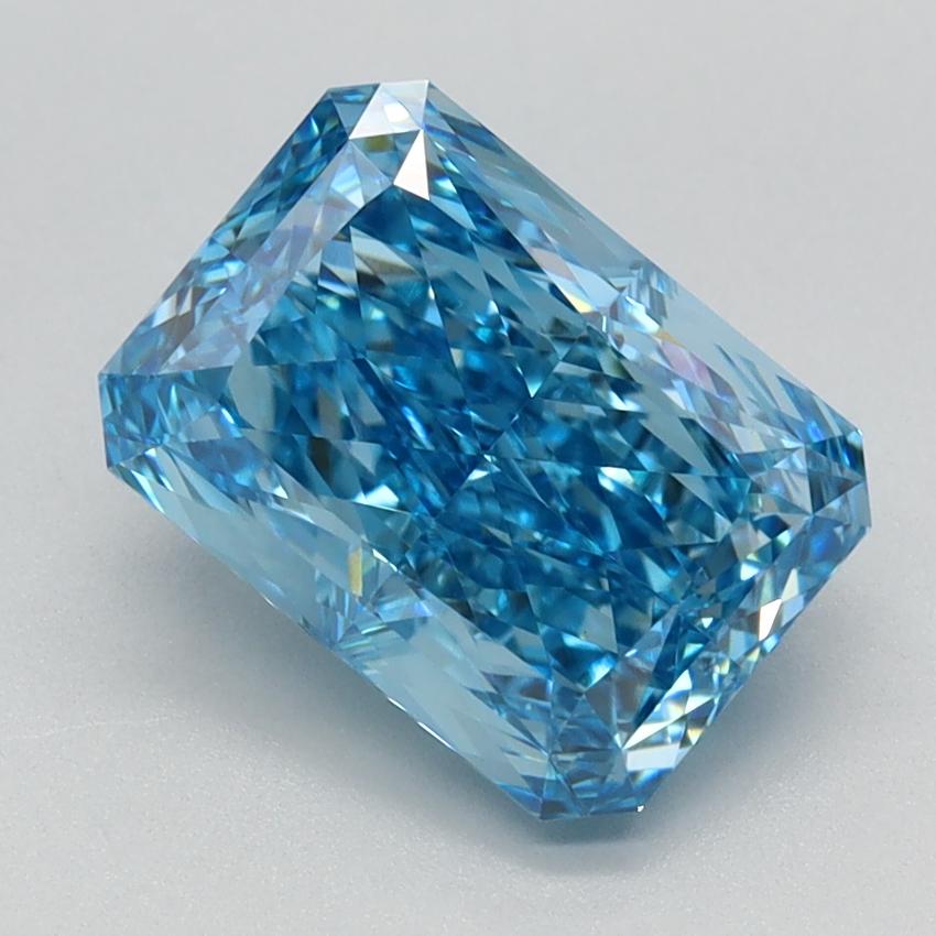 2.54 Ct. Fancy Vivid Blue Radiant Lab Grown Diamond