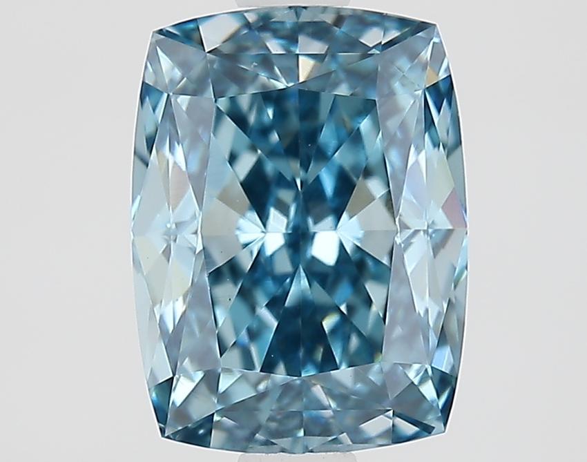 1.91 Ct. Fancy Vivid Blue Cushion Lab Grown Diamond