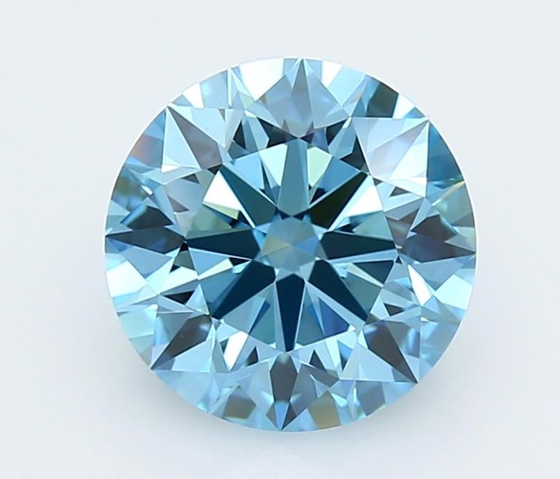2.92 Ct. Fancy Vivid  Blue Round Lab Grown Diamond