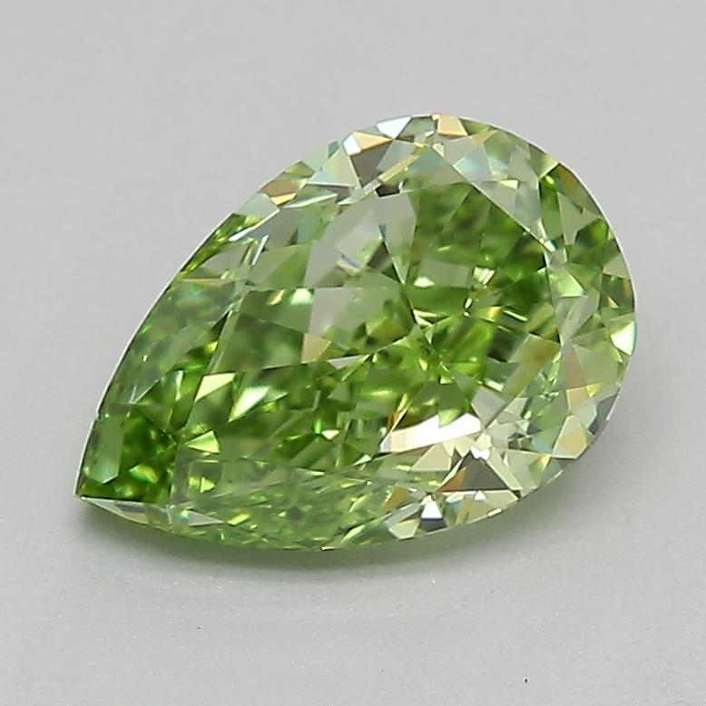 0.77 Ct. Fancy Vivid  Green Pear Lab Grown Diamond
