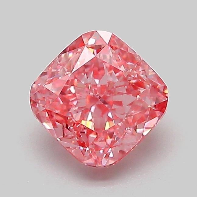 1.10 Ct. Fancy Vivid Pink Cushion Lab Grown Diamond