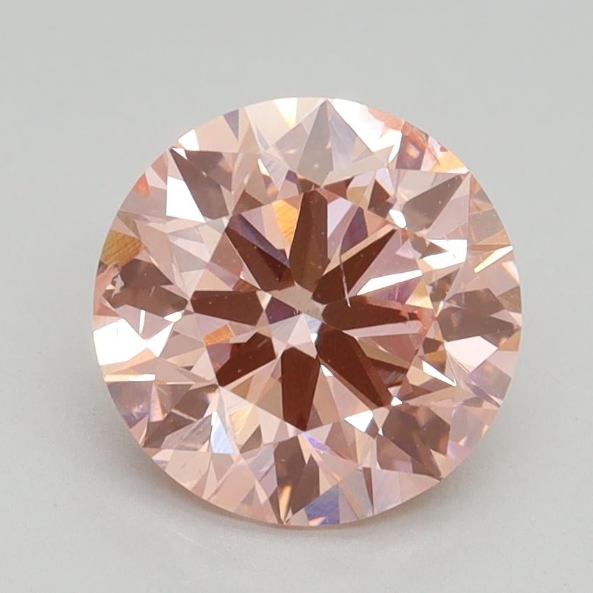 2.16 Ct. Fancy Intense Pink Round Lab Grown Diamond