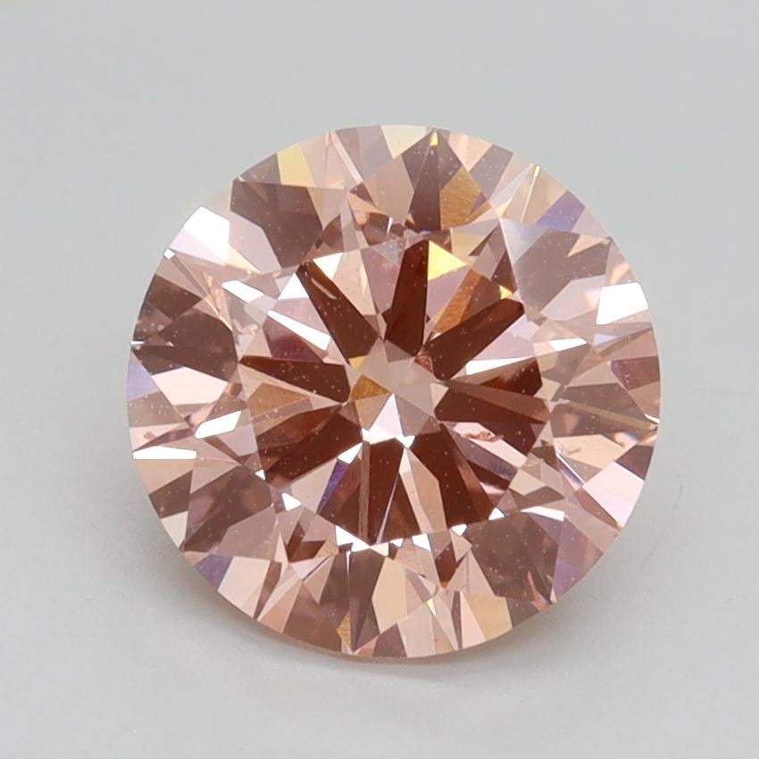 2.18 Ct. Fancy Intense Pink Round Lab Grown Diamond