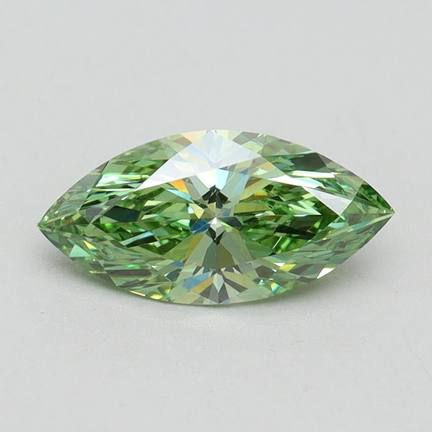 0.93 Ct. Fancy Vivid Green Marquise Lab Grown Diamond