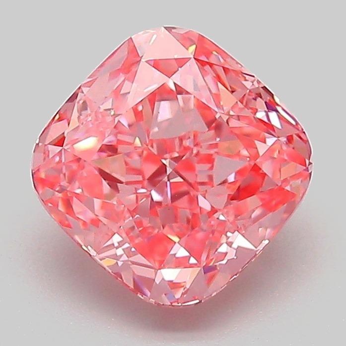2.09 Ct. Fancy Vivid Pink Cushion Lab Grown Diamond