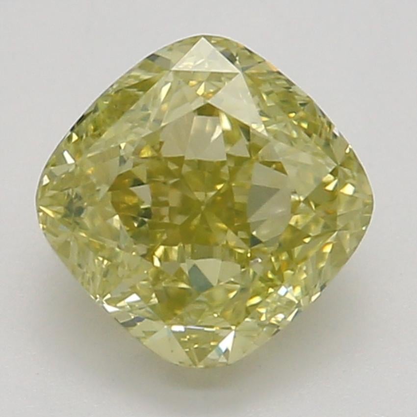 0.72 Ct. Fancy Deep Yellow Cushion Diamond
