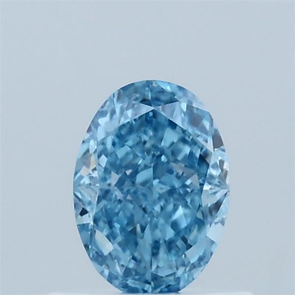 0.61 Ct. Fancy Vivid  Blue Oval Lab Grown Diamond