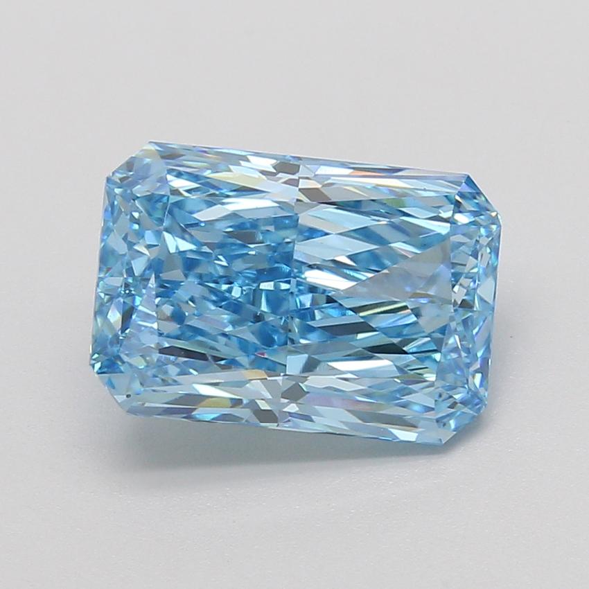 5.07 Ct. Fancy Vivid Blue Radiant Lab Grown Diamond