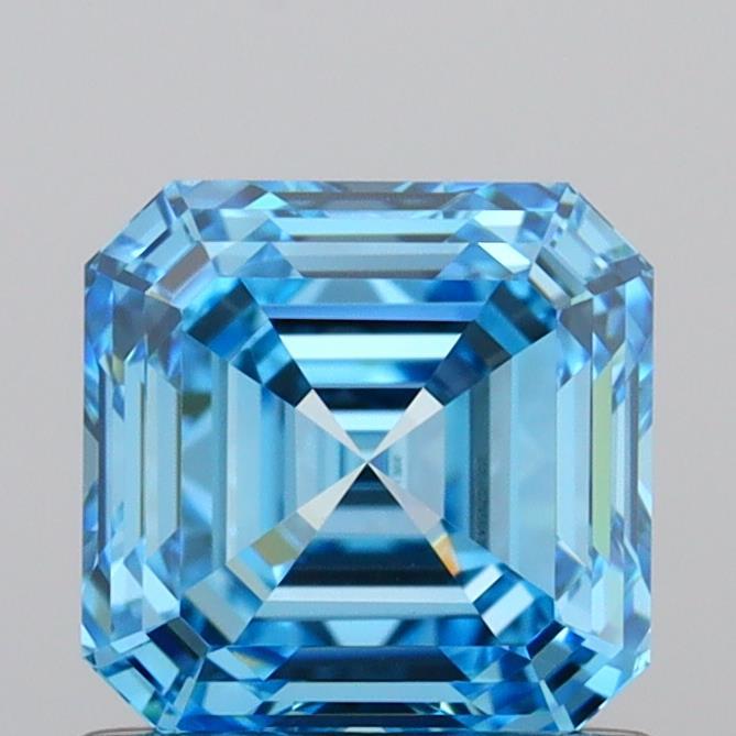 1.04 Ct. Fancy Vivid Blue Asscher Lab Grown Diamond