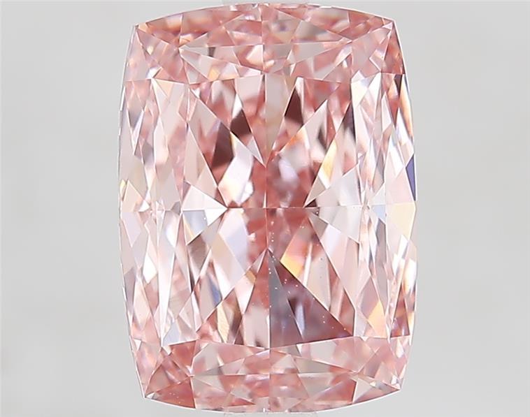 3.08 Ct. Fancy Intense  Pink Cushion Lab Grown Diamond