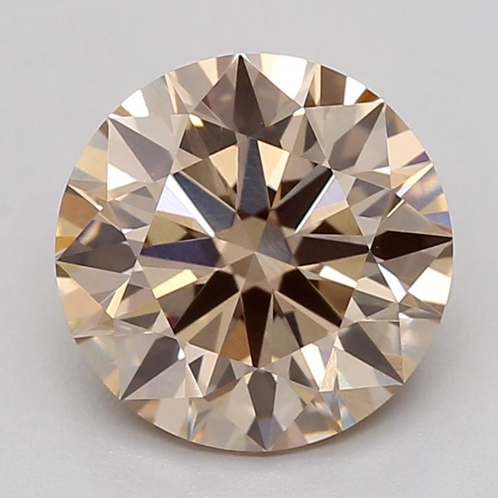 1.50 Ct. Light  Brown Round Lab Grown Diamond
