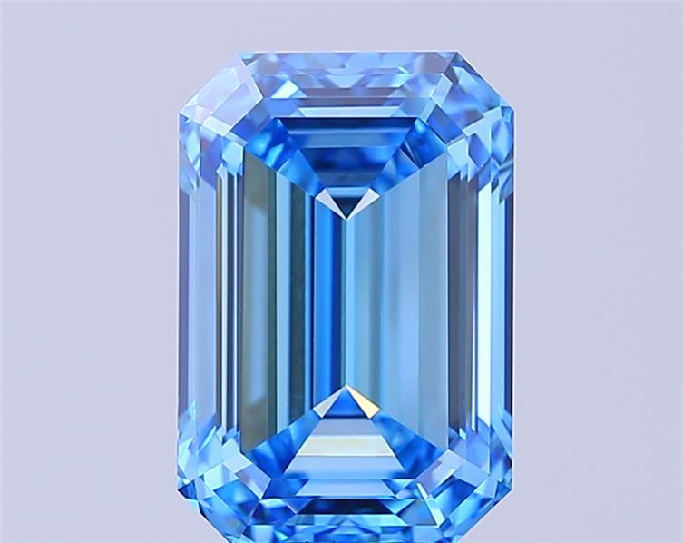 5.10 Ct. Fancy Vivid Blue Emerald Lab Grown Diamond