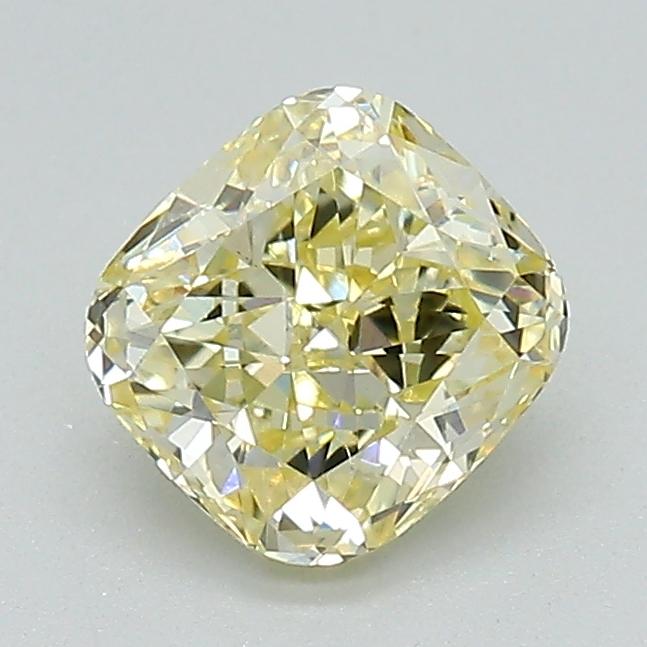 1.05 Ct. Fancy Light Yellow Cushion Lab Grown Diamond