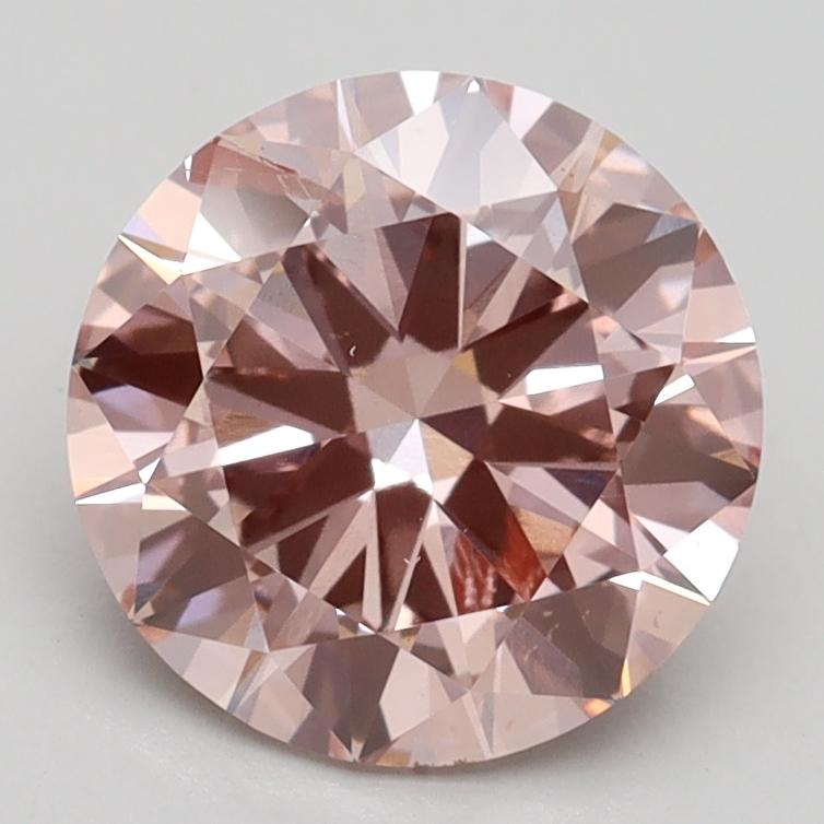 2.18 Ct. Fancy Intense Pink Round Lab Grown Diamond