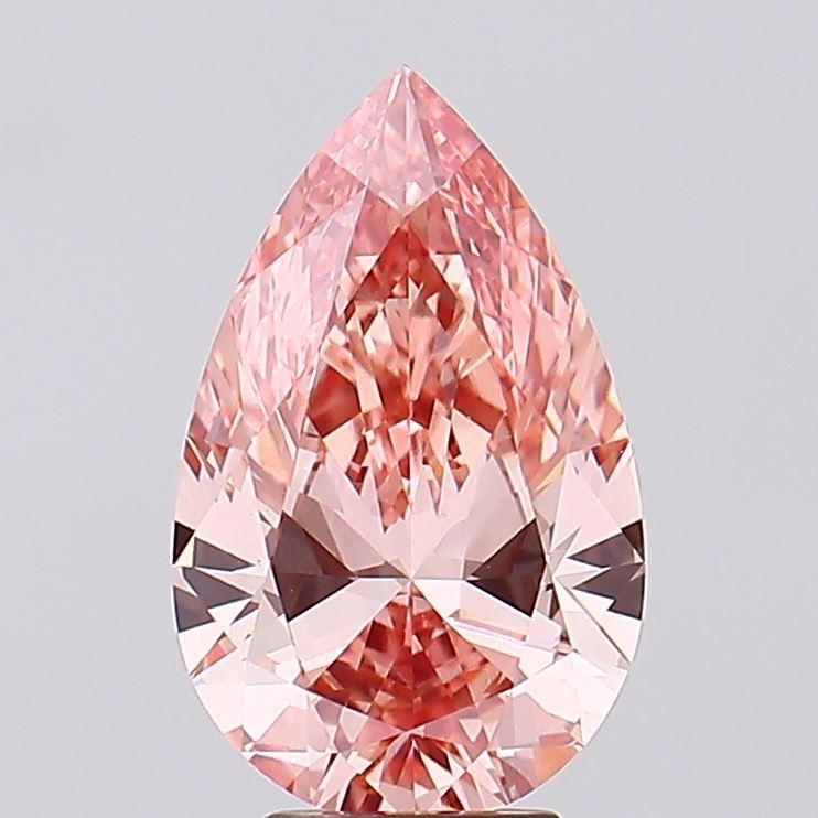 4.56 Ct. Fancy Vivid Pink Pear Lab Grown Diamond