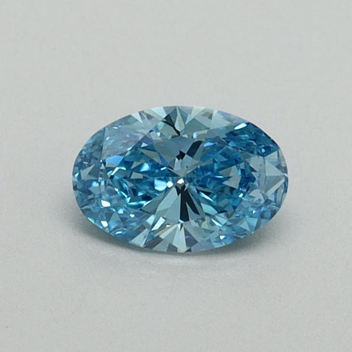 0.35 Ct. Fancy Vivid Blue Oval Lab Grown Diamond