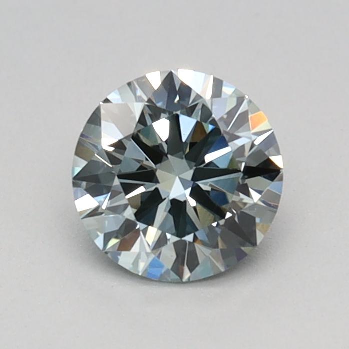 0.53 Ct. Fancy Intense Greenish Blue Round Lab Grown Diamond