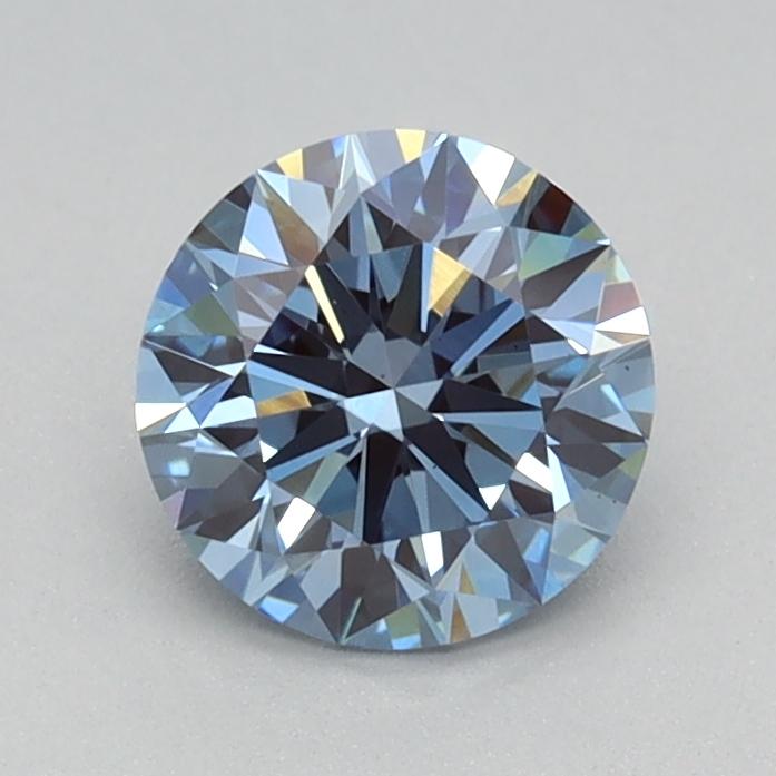 0.66 Ct. Fancy Vivid Blue Round Lab Grown Diamond