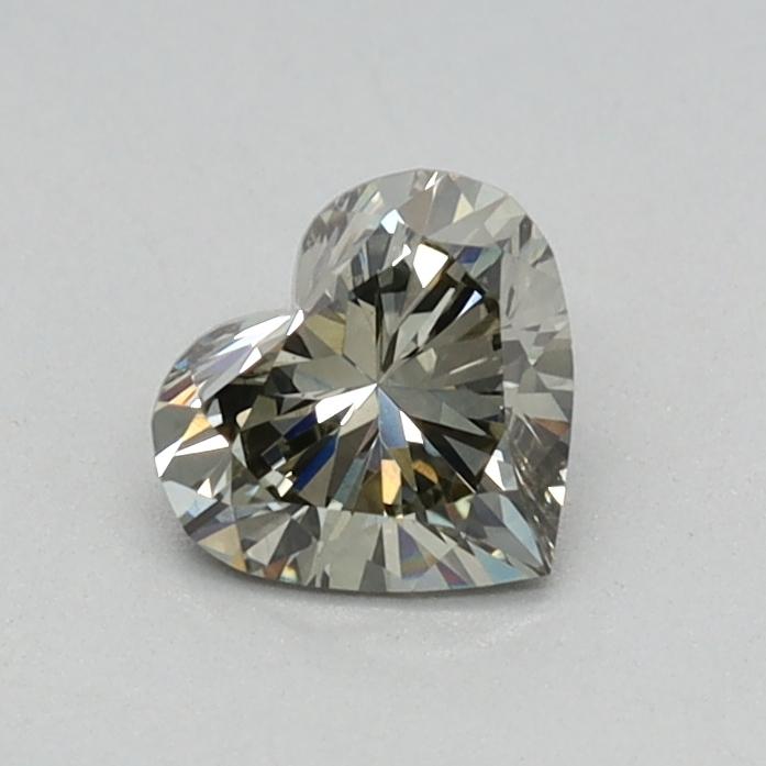 0.35 Ct. Fancy Light Grey Green Heart Lab Grown Diamond