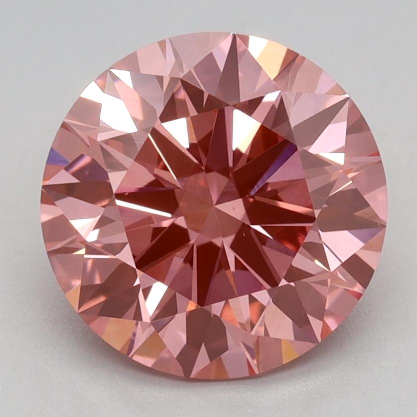 2.08 Ct. Fancy Vivid Pink Round Lab Grown Diamond