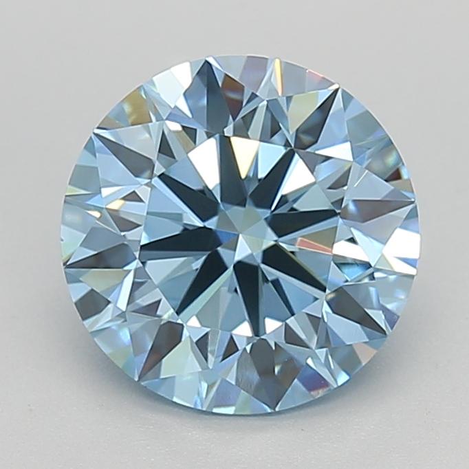 2.25 Ct. Fancy Vivid  Blue Round Lab Grown Diamond
