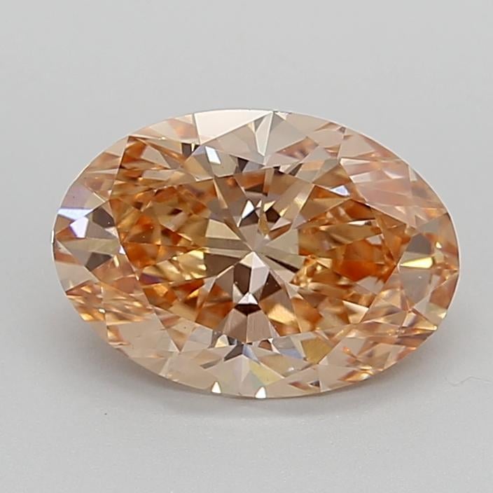2.59 Ct. Fancy Intense Brownish Orange Oval Lab Grown Diamond