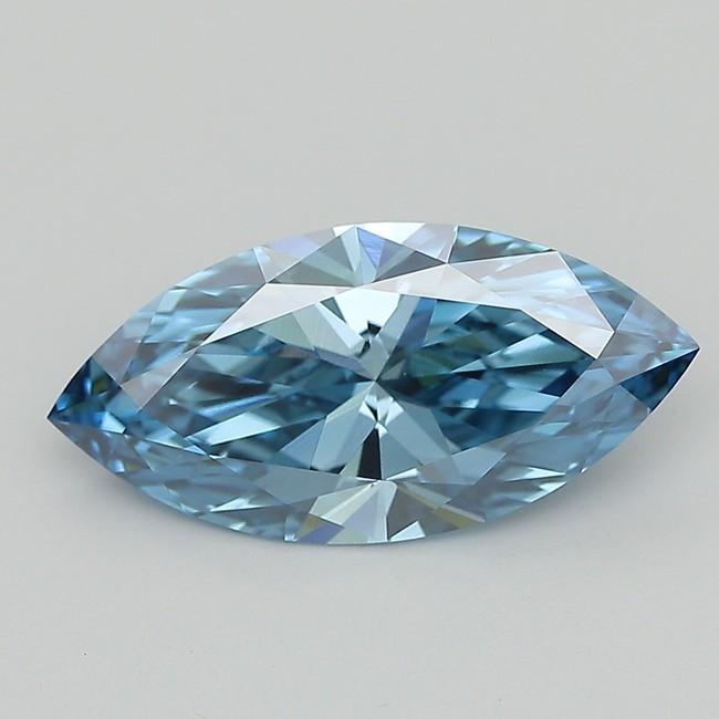 3.00 Ct. Fancy Vivid  Blue Marquise Lab Grown Diamond