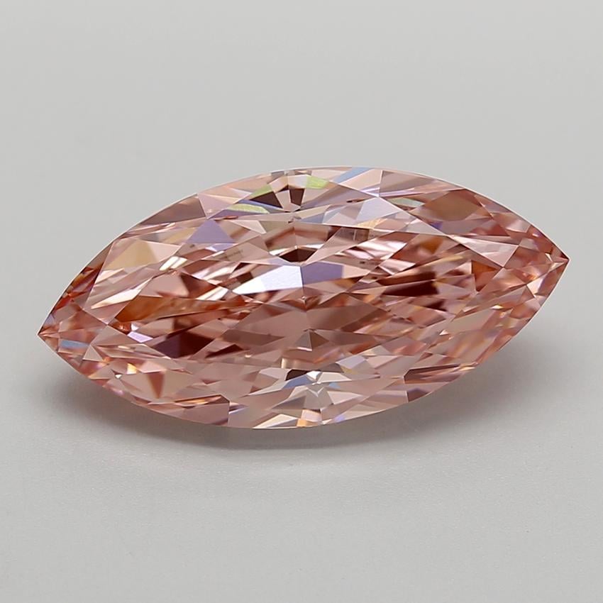 7.23 Ct. Fancy Vivid  Pink Marquise Lab Grown Diamond