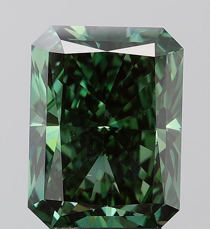 4.01 Ct. Fancy Vivid Green Radiant Lab Grown Diamond