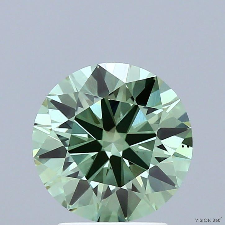 1.90 Ct. Fancy Vivid Green Round Lab Grown Diamond